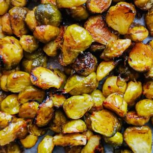 Couves de bruxelas caramelizadas
