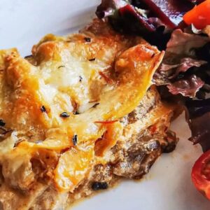 Lasanha de Bacalhau e Cogumelos
