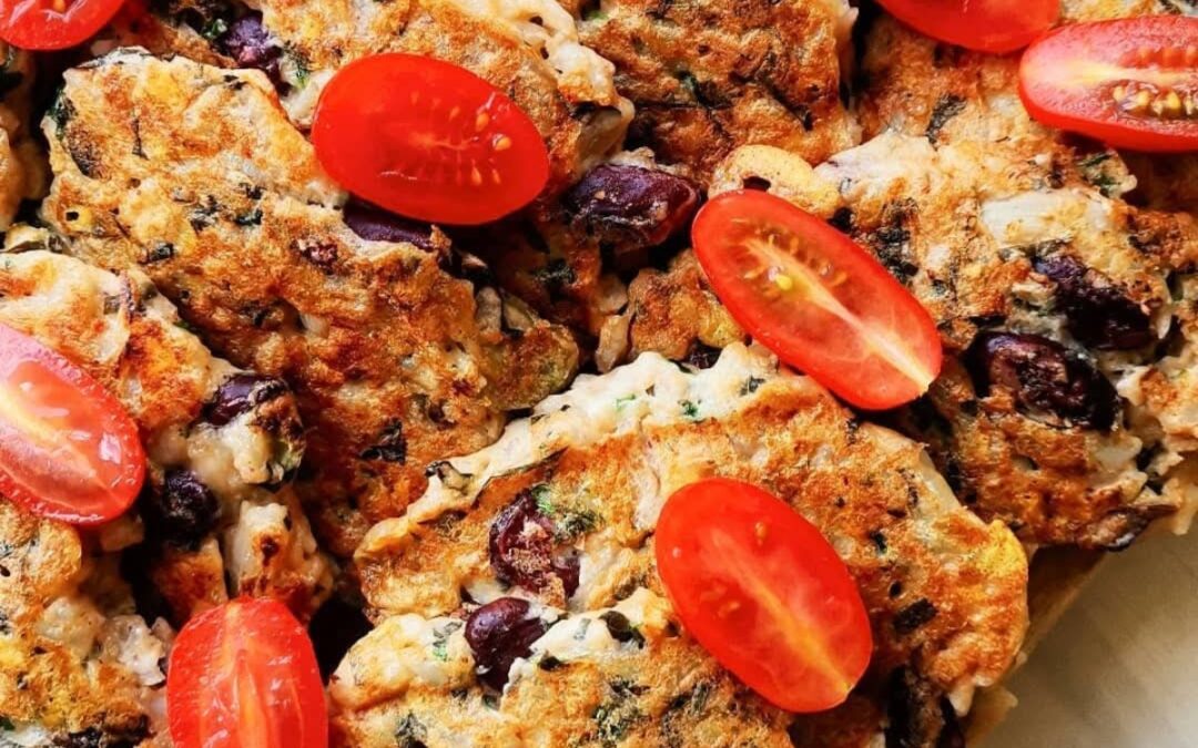Pataniscas de arroz de feijão