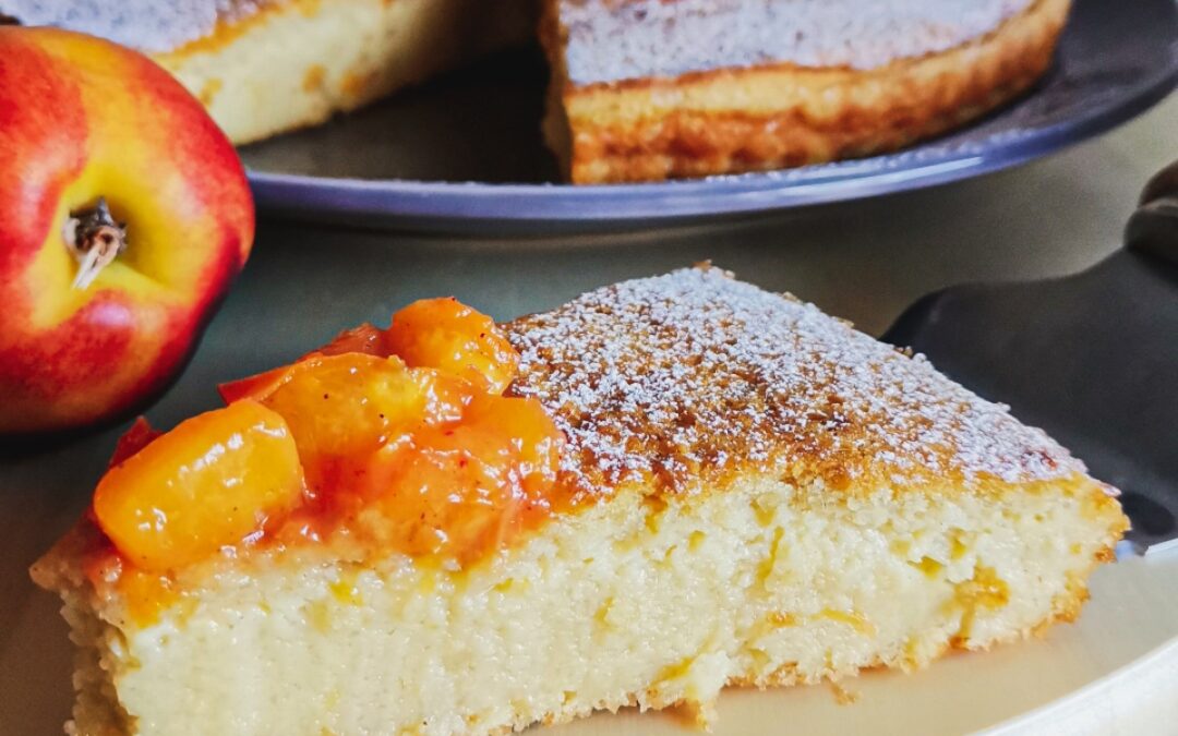 Tarte de iogurte com pêssego