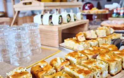 Bolo salgado com queijo de cabra