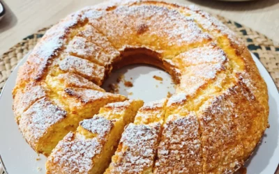 Bolo de côco e queijo quark