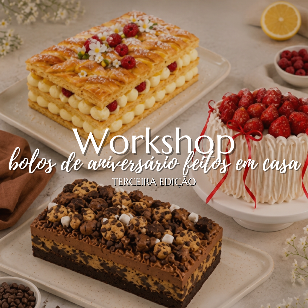 Workshop Bolos de Aniversário Feitos em Casa - Terceira Edição